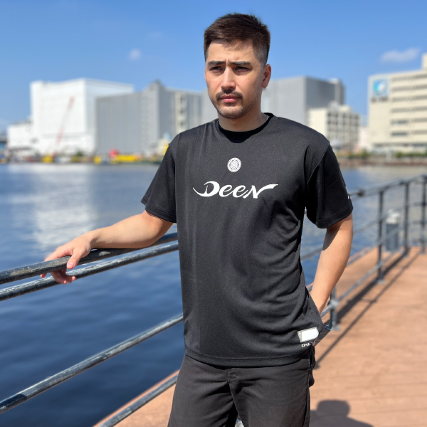 DEEN Tシャツ S/S 家紋刀鍛冶 ドライ　DNTS18_BK_