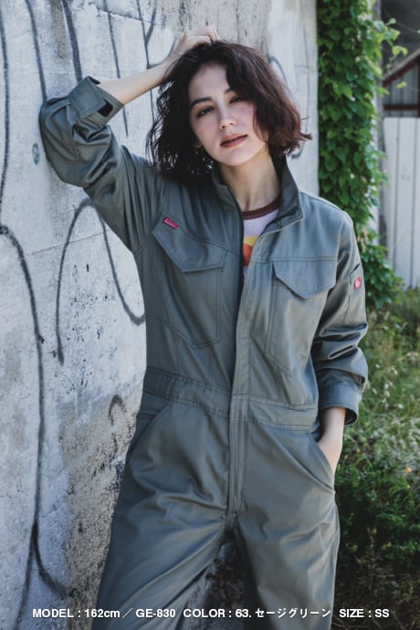 グレースエンジニア GEオールマイティーツナギ ミックスグレー GE-830