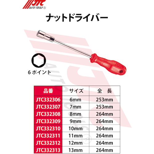 JTC　ナットドライバー６ｍｍ　JTC332306