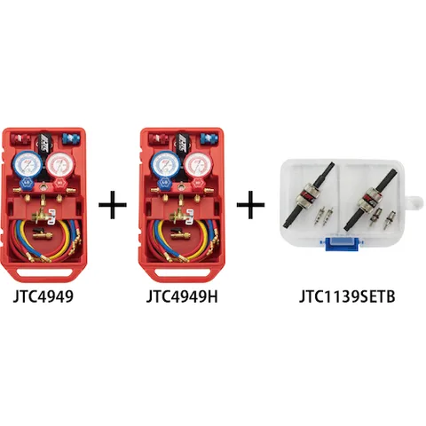専用出品 JTC R1234yf用マニホールドゲージ＆バルブコアリムーバーセット