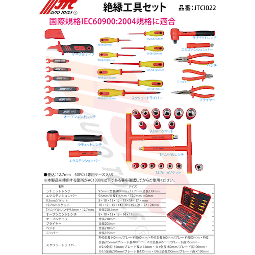 JTC 絶縁工具セット JTCI022 | 工具用品専門通販はファクトリーギア