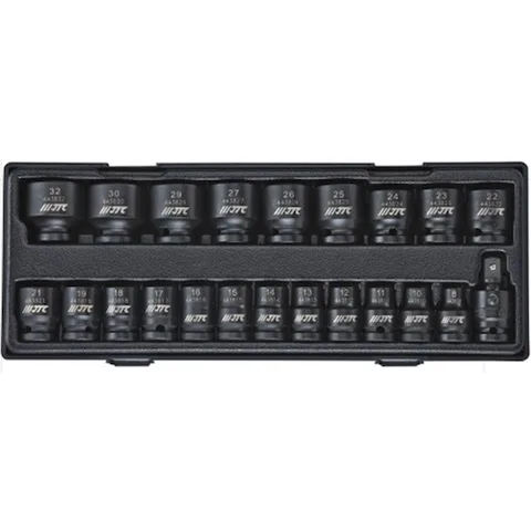インパクトソケット 8 10 13 15 17 19 21 24 JTC 12．7mm 22PCS インパクソケットセット JTCK4223 | 工具