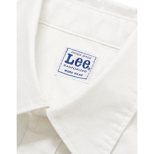 Lee メンズシャンブレー長袖シャツ ホワイト　LCS46003-x/15