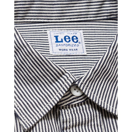 Lee メンズワーク半袖シャツ ヒッコリー　LWS46002-x/18
