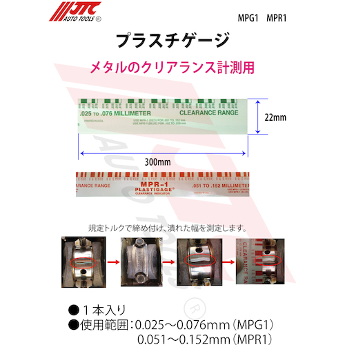 JTC　プラスチゲージ　MPR1