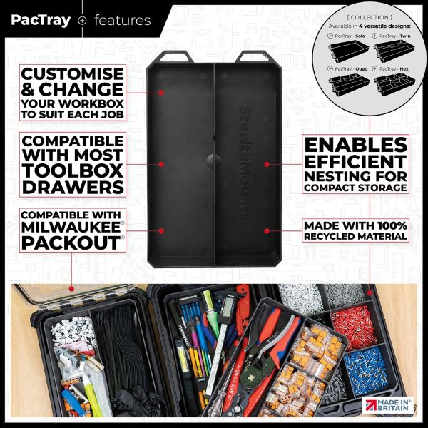 ステルスマウント　BLACK Double PacTray　PAC-TRY-BLK-2-1