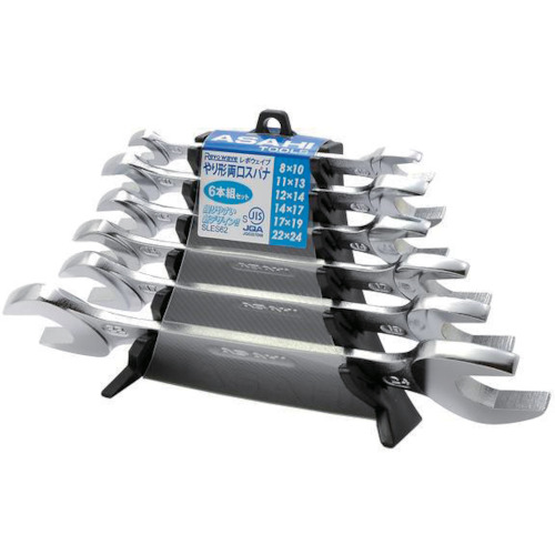 アサヒ　ＲＥＶＯＷＡＶＥ　６本組両口スパナセット（ＨＣ）　SLES62