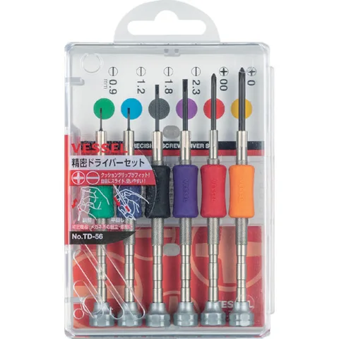 ベッセル 精密ドライバーセット TD‐56 6サイズ入り TD-56 | 工具