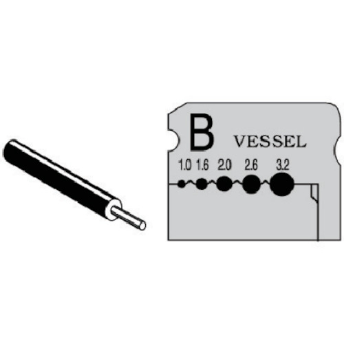 ベッセル　ワイヤーストリッバーブレード３０００Ｂ用　WB-002