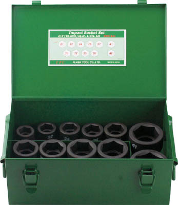 FPC　3/4SQ インパクト　ショートソケット　セット　１１ｐｃ　6WS-S11